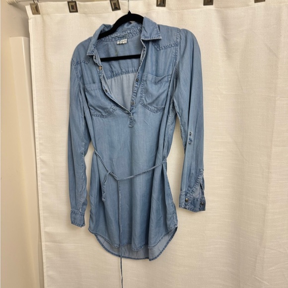 Blue Denim Shirt Dress Thyme Chambray Shirt Dress – Size XS - Picture 4 of 15